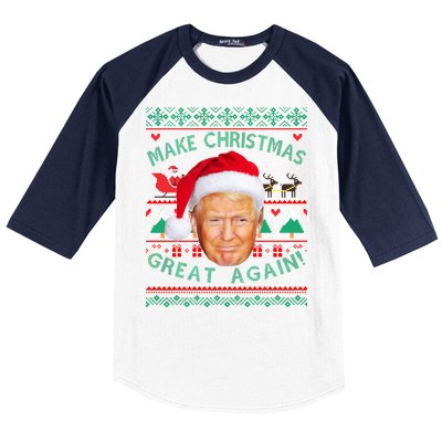 Donald Trump Christmas Baseball Sleeve Shirt