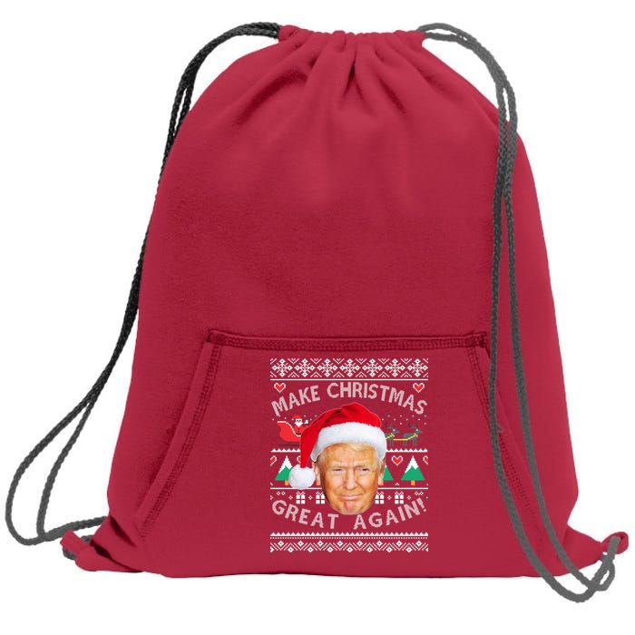 Donald Trump Christmas Sweatshirt Cinch Pack Bag