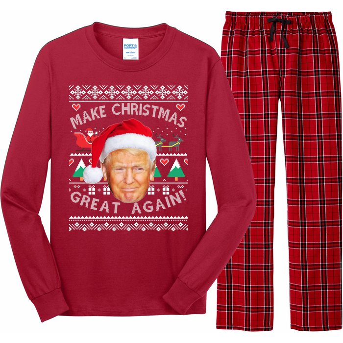 Donald Trump Christmas Long Sleeve Pajama Set