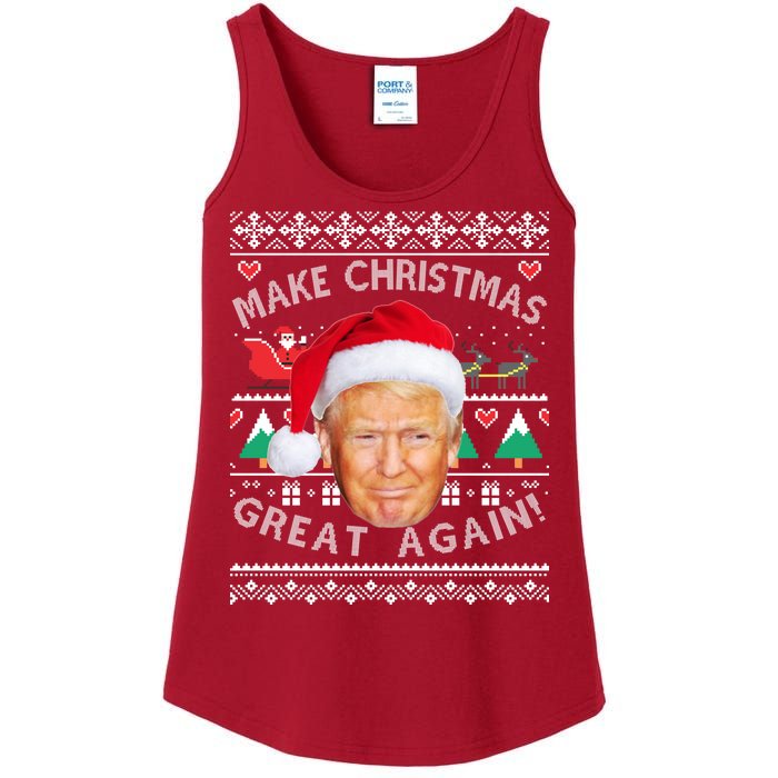 Donald Trump Christmas Ladies Essential Tank