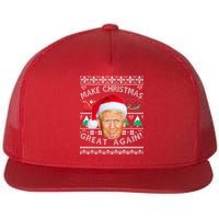 Donald Trump Christmas Flat Bill Trucker Hat