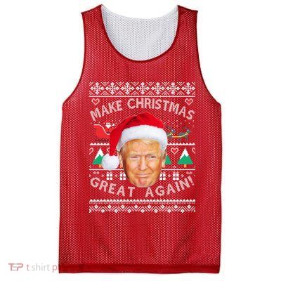 Donald Trump Christmas Mesh Reversible Basketball Jersey Tank
