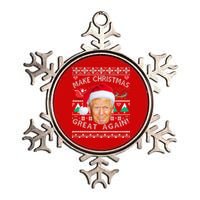 Donald Trump Christmas Metallic Star Ornament