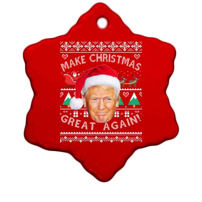 Donald Trump Christmas Ceramic Star Ornament