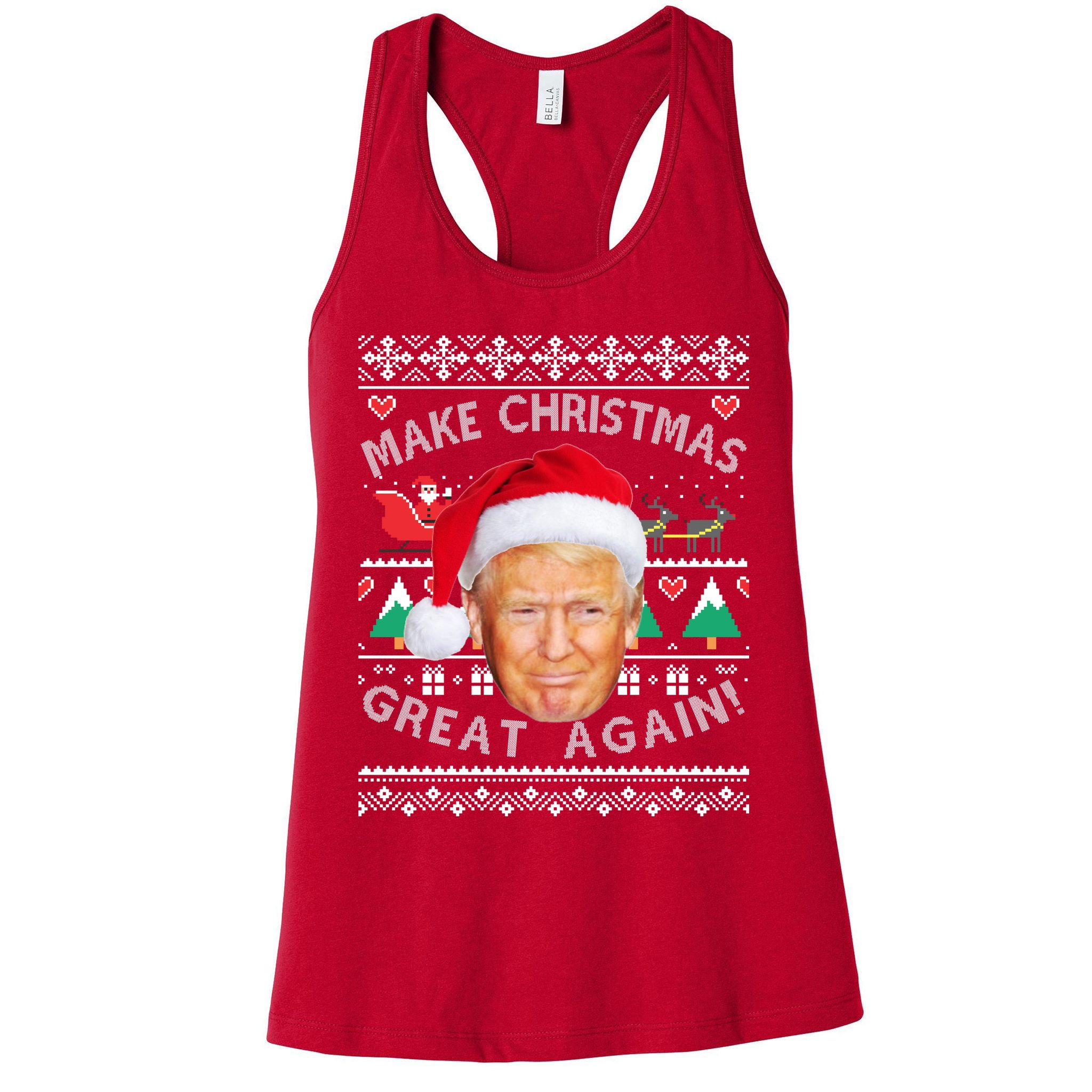 Donald Trump Christmas Womens Tank Top