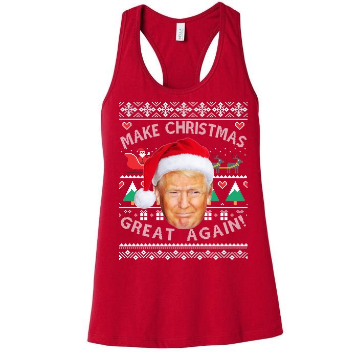 Donald Trump Christmas Women's Racerback Tank