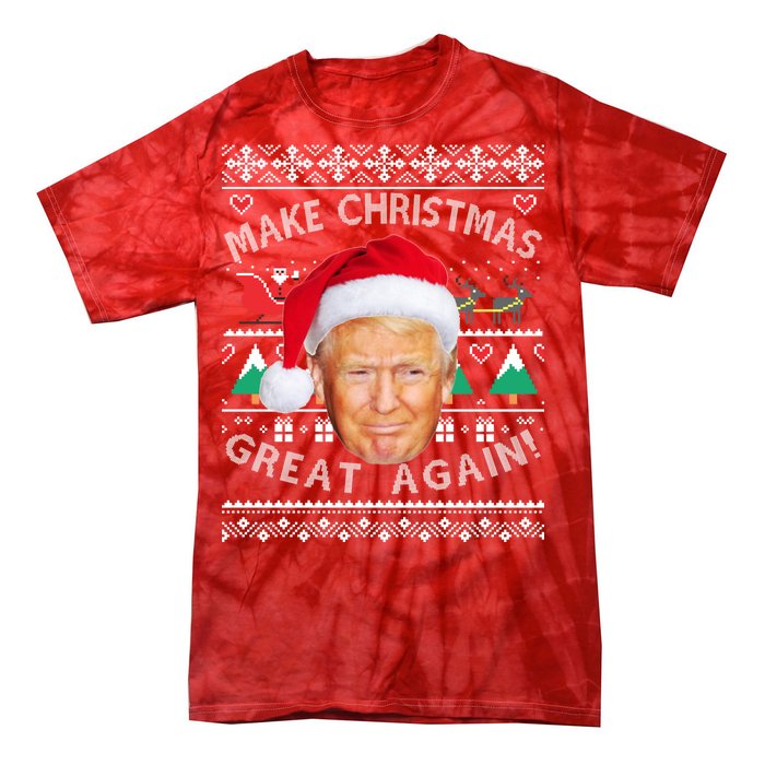 Donald Trump Christmas Tie-Dye T-Shirt