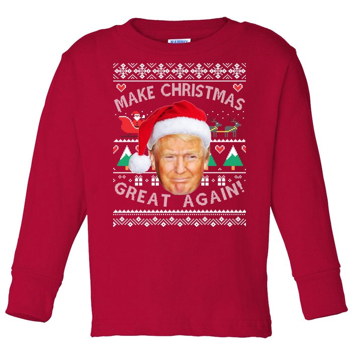 Donald Trump Christmas Toddler Long Sleeve Shirt