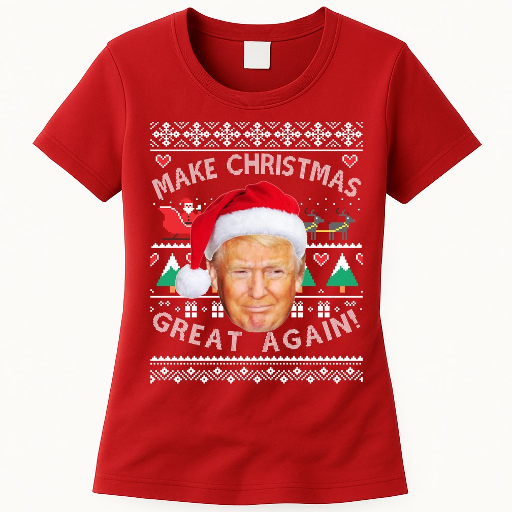 Donald Trump Christmas Womens T-Shirt
