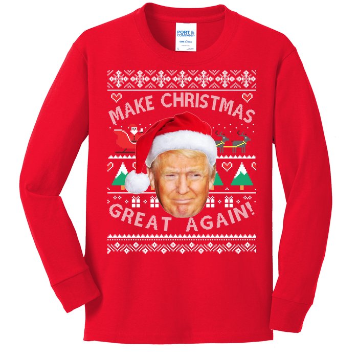 Donald Trump Christmas Kids Long Sleeve Shirt