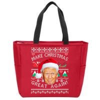 Donald Trump Christmas Zip Tote Bag