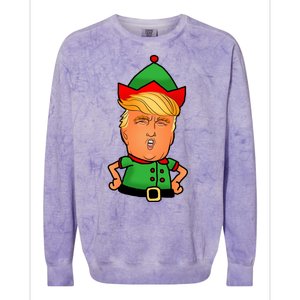 Donald Trump Christmas Elf Colorblast Crewneck Sweatshirt