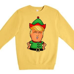 Donald Trump Christmas Elf Premium Crewneck Sweatshirt