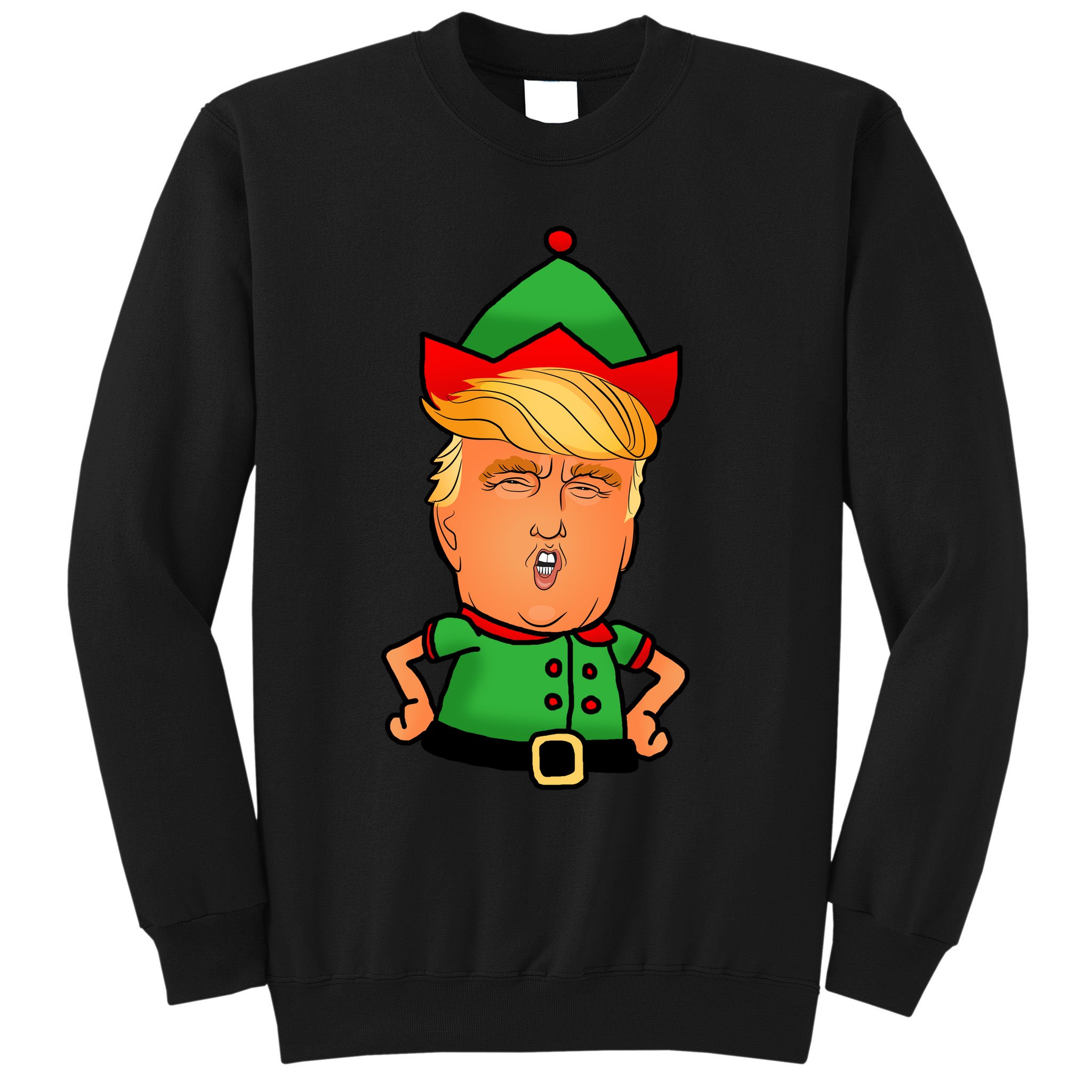 Donald Trump Christmas Elf Sweatshirt