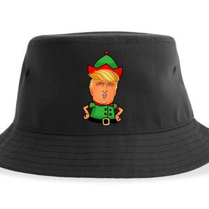 Donald Trump Christmas Elf Sustainable Bucket Hat