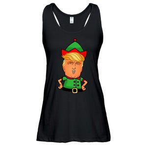 Donald Trump Christmas Elf Ladies Essential Flowy Tank