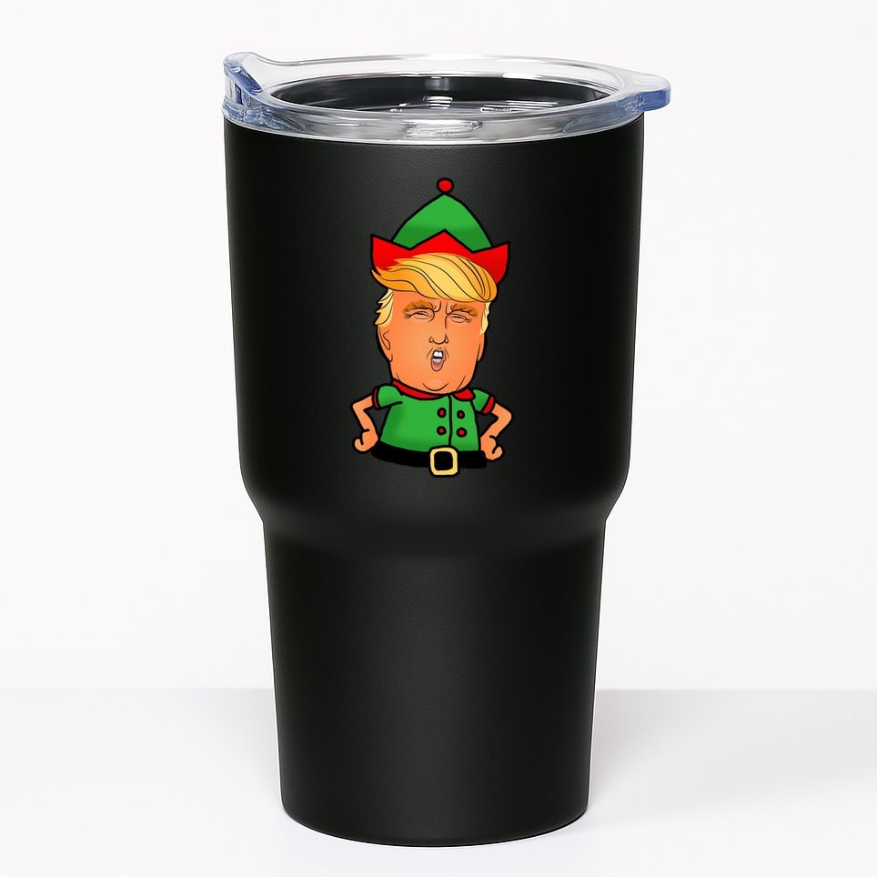 Donald Trump Christmas Elf Tumbler