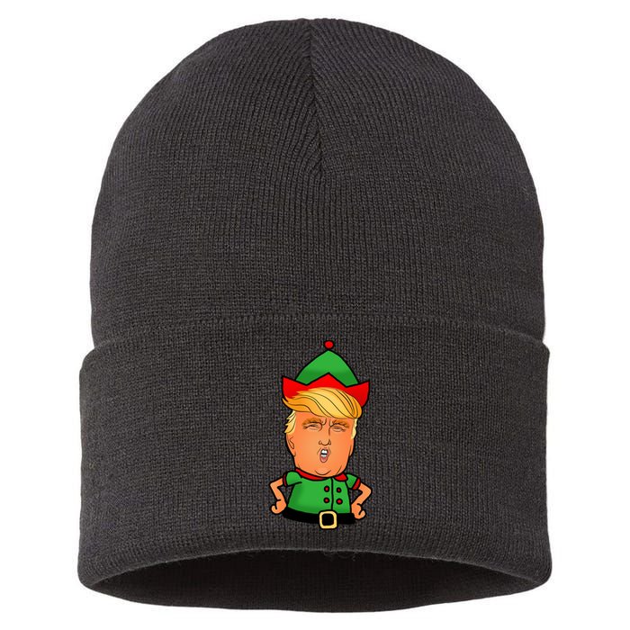 Donald Trump Christmas Elf Sustainable Knit Beanie