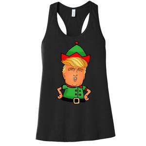 Donald Trump Christmas Elf Women's Racerback Tank