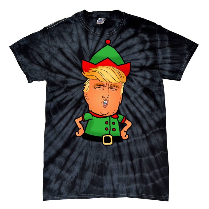 Donald Trump Christmas Elf Tie-Dye T-Shirt