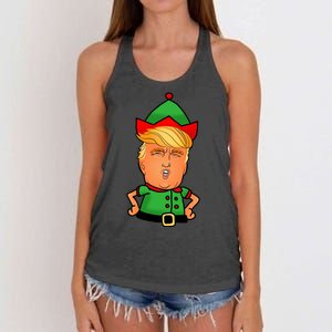 Donald Trump Christmas Elf Women's Knotted Racerback Tank