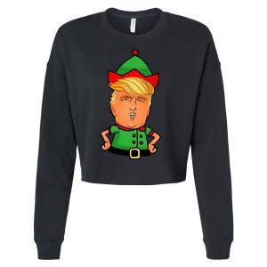 Donald Trump Christmas Elf Cropped Pullover Crew