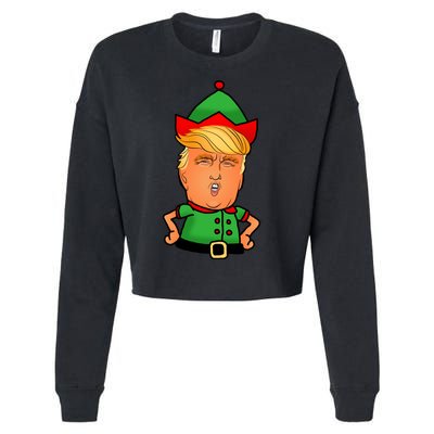 Donald Trump Christmas Elf Cropped Pullover Crew