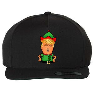 Donald Trump Christmas Elf Wool Snapback Cap