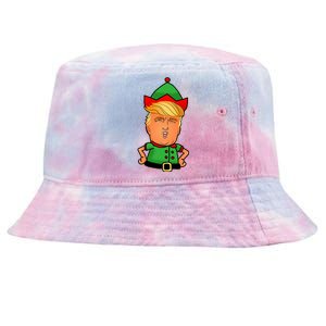 Donald Trump Christmas Elf Tie-Dyed Bucket Hat