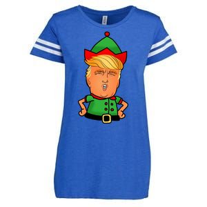 Donald Trump Christmas Elf Enza Ladies Jersey Football T-Shirt