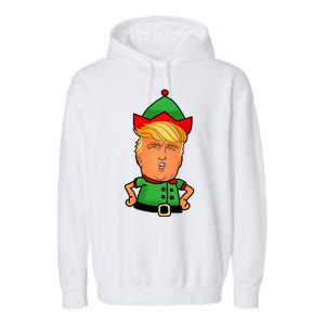 Donald Trump Christmas Elf Garment-Dyed Fleece Hoodie