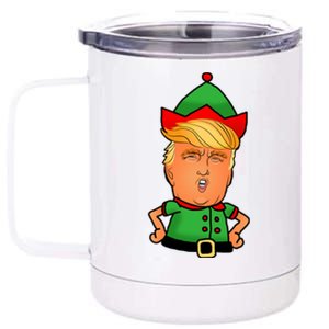 Donald Trump Christmas Elf 12 oz Stainless Steel Tumbler Cup