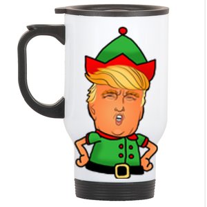 Donald Trump Christmas Elf Stainless Steel Travel Mug