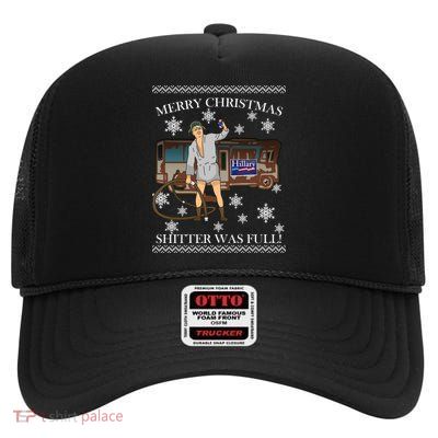 Donald Trump Cousin Eddie Shitter Was Full High Crown Mesh Back Trucker Hat