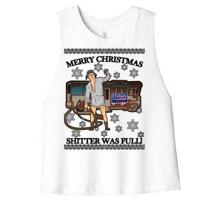 Donald Trump Cousin Eddie Shitter Was Full Women's Racerback Cropped Tank