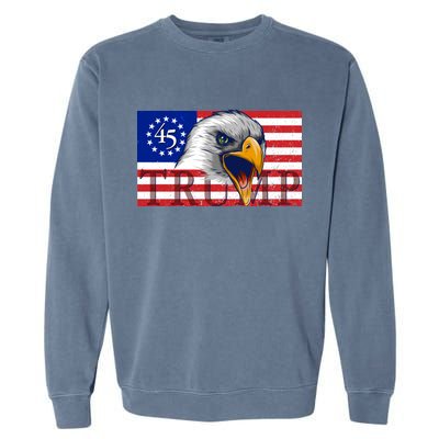 Donald Trump Eagle Betsy Ross Flag Garment-Dyed Sweatshirt