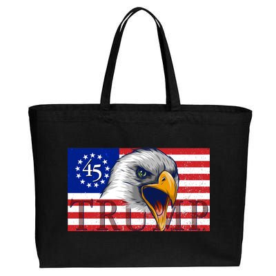 Donald Trump Eagle Betsy Ross Flag Cotton Canvas Jumbo Tote