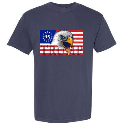 Donald Trump Eagle Betsy Ross Flag Garment-Dyed Heavyweight T-Shirt