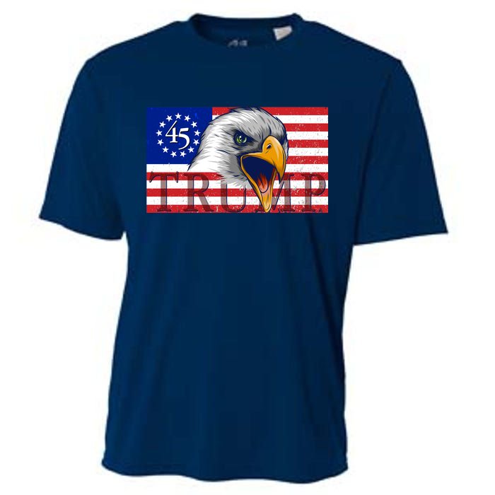 Donald Trump Eagle Betsy Ross Flag Cooling Performance Crew T-Shirt