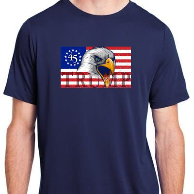 Donald Trump Eagle Betsy Ross Flag Adult ChromaSoft Performance T-Shirt