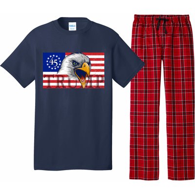 Donald Trump Eagle Betsy Ross Flag Pajama Set