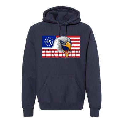 Donald Trump Eagle Betsy Ross Flag Premium Hoodie