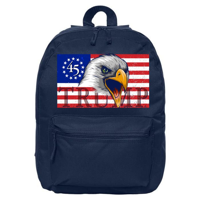 Donald Trump Eagle Betsy Ross Flag 16 in Basic Backpack