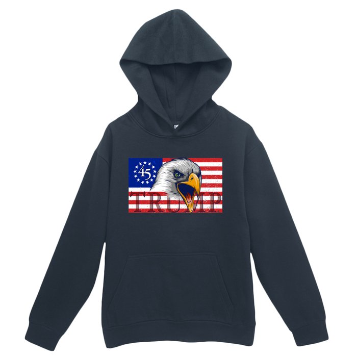 Donald Trump Eagle Betsy Ross Flag Urban Pullover Hoodie