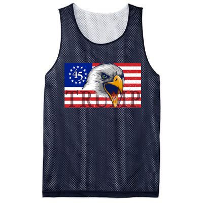 Donald Trump Eagle Betsy Ross Flag Mesh Reversible Basketball Jersey Tank