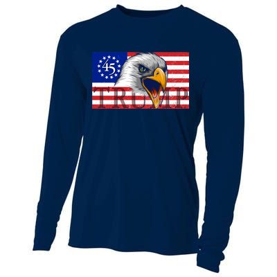 Donald Trump Eagle Betsy Ross Flag Cooling Performance Long Sleeve Crew