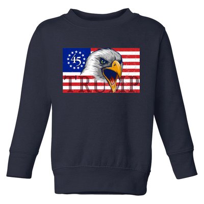 Donald Trump Eagle Betsy Ross Flag Toddler Sweatshirt