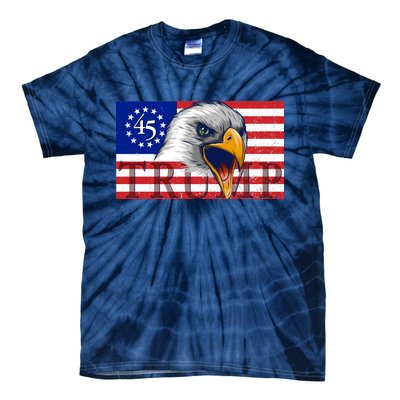 Donald Trump Eagle Betsy Ross Flag Tie-Dye T-Shirt