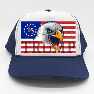 Donald Trump Eagle Betsy Ross Flag Trucker Hat