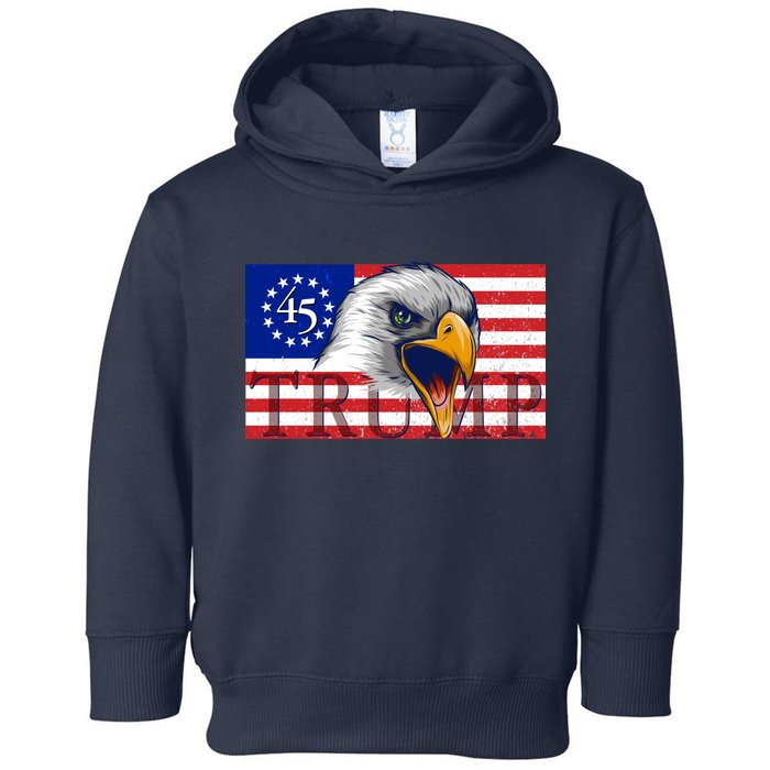 Donald Trump Eagle Betsy Ross Flag Toddler Hoodie